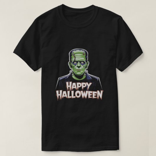 Het monster van Frankenstein: Happy Halloween T-shirt (Design voorkant)