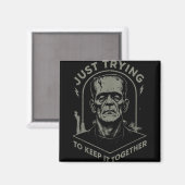 Het  monster van Frankenstein probeert het gewoon  Magneet (Voorkant / Achterkant)