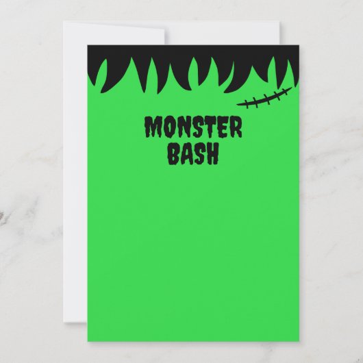 Het monster van Frankenstein stikt littekens en ha Kaart (Voorkant)