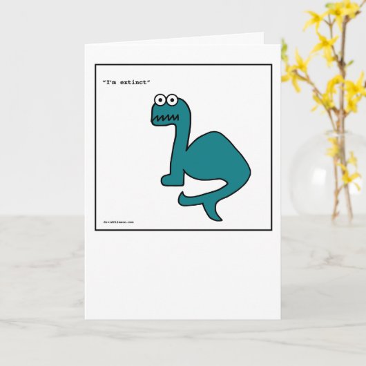 Het Monster van het zee - Wenskaart Kaart (Gele Bloem)