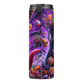 Het monster wordt omringd door Halloween Snoep Thermosbeker (Achterkant)