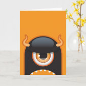 Het monsterkaart van Halloween Kaart (Gele Bloem)