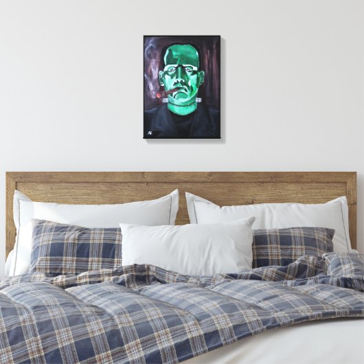 Het monsterschilderij van Alfred Fox Canvas Afdruk (Insitu (Slaapkamer))