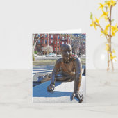 Het Monument Lege Notecard van de Steen van Lucy Kaart (Gele Bloem)