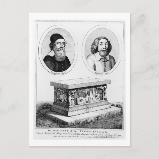 Het monument van de handelaren in de kerkhok briefkaart (Voorkant)
