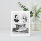 Het monument van de handelaren in de kerkhok briefkaart (Staand voorkant)