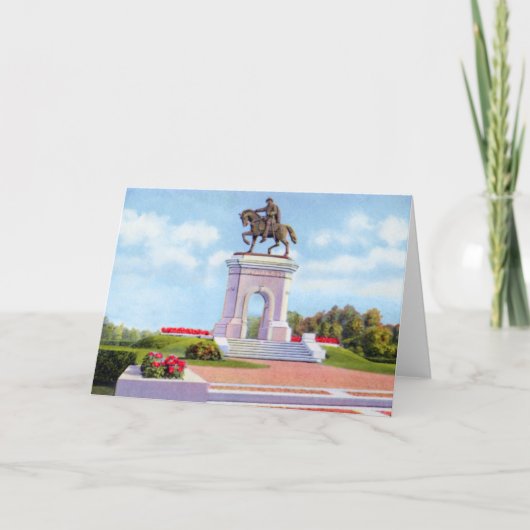 Het Monument van Houston Texas SAM Houston Kaart (Voorkant)