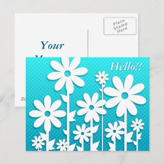 Het mooie Abstracte Briefkaart van Margrieten (Voorkant / Achterkant)