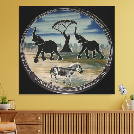 Het mooie Afrikaanse Safari Wild Oerwoud Life Canvas Afdruk (Insitu (Woonkamer))