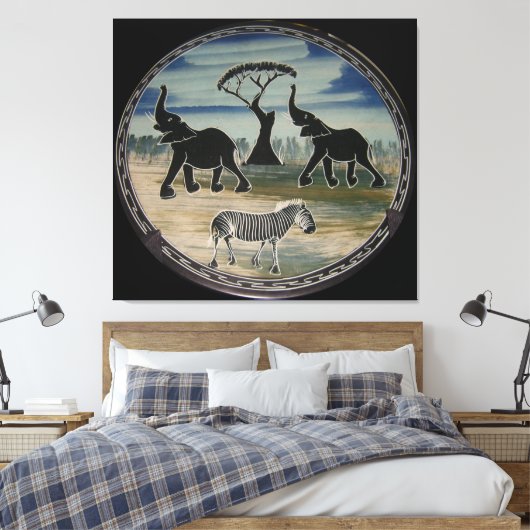 Het mooie Afrikaanse Safari Wild Oerwoud Life Canvas Afdruk (Insitu (Slaapkamer))