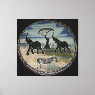 Het mooie Afrikaanse Safari Wild Oerwoud Life Canvas Afdruk