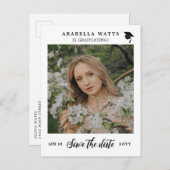 Het mooie Afstuderen van het Manuscript de Foto be Aankondigingskaart (Voorkant / Achterkant)