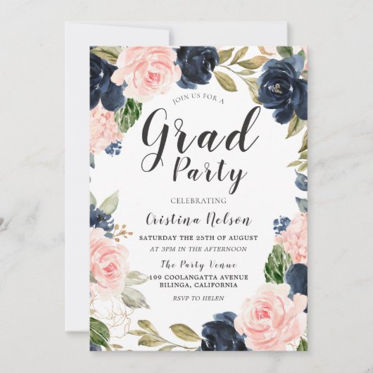 Het mooie Afstuderen van het  van het Afstudeerder Kaart (Voorkant)