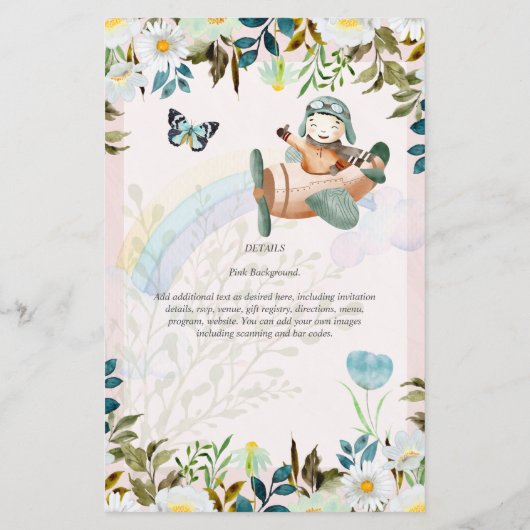 Het mooie Baby shower van pilotenboys (Achterkant)