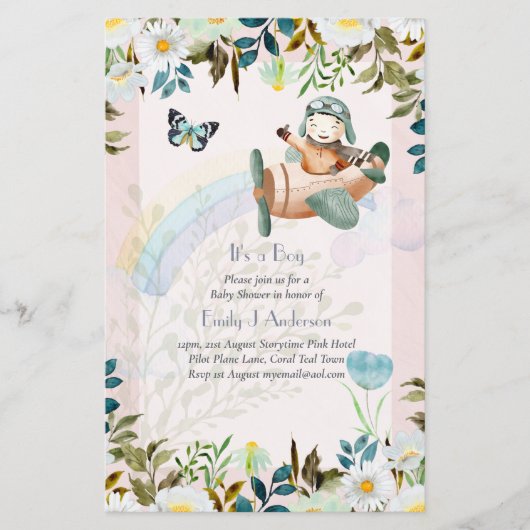 Het mooie Baby shower van pilotenboys (Voorkant)