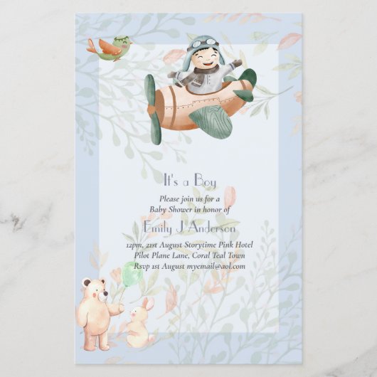 Het mooie Baby shower van pilotenboys (Voorkant)