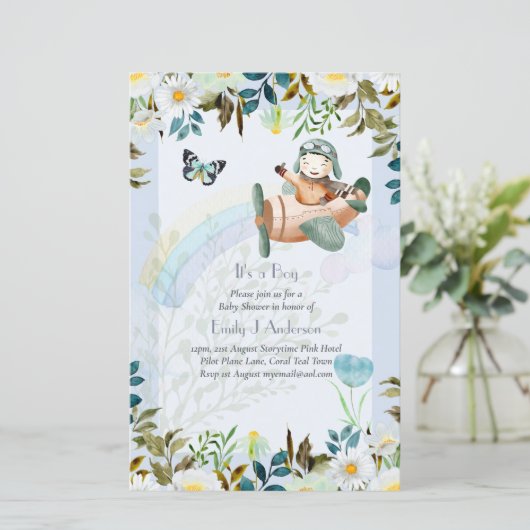 Het mooie Baby shower van pilotenboys (Staand voorkant)