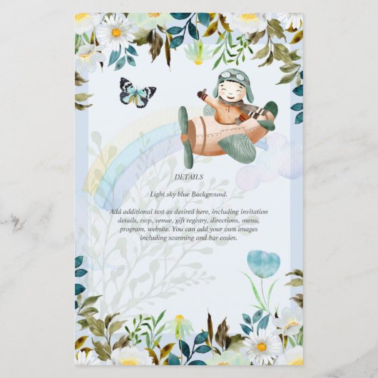 Het mooie Baby shower van pilotenboys (Achterkant)