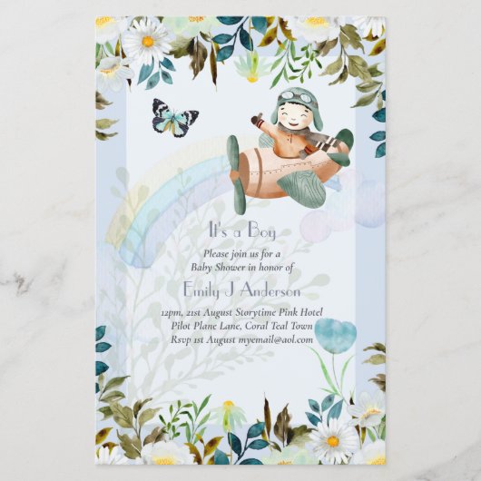 Het mooie Baby shower van pilotenboys (Voorkant)