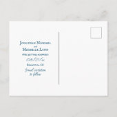 Het mooie bergmeer bewaar de datum van het huwelij aankondigingskaart (Achterkant)