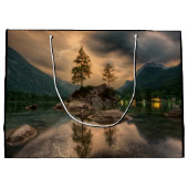 Het mooie bergmeer, Evening Foto Groot Cadeauzakje (Achterkant)