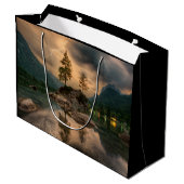Het mooie bergmeer, Evening Foto Groot Cadeauzakje (Achterkant Gekanteld)