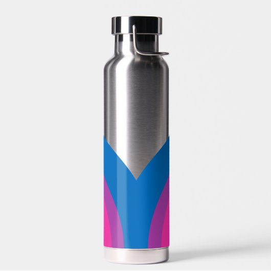 Het mooie biseksuele Pride Flag Cute Monogram Waterfles (Links)