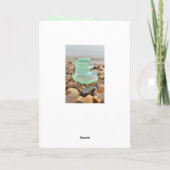 Het mooie Blauwgroen Denken van het Strand Kaart (Achterkant)