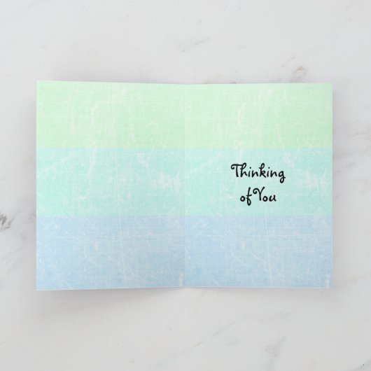 Het mooie Blauwgroen Denken van het Strand Kaart (Binnen)