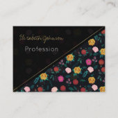 Het mooie bloomende bloemen in het nachtpatroon visitekaartje (Voorkant)