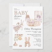 Het mooie Boho Nursery Girl Baby shower Kaart (Voorkant)