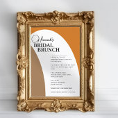 Het mooie Boho Script Minimale Menu Bridal Brunch