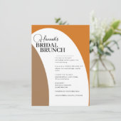 Het mooie Boho Script Minimale Menu Bridal Brunch (Staand voorkant)