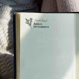 Het mooie Bord van het Boek van de Tak van de Bloe Zelfinktende Stempel