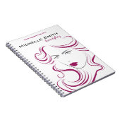 Het mooie brandmerken van het haarHairstyling van Notitieboek (Rechterzijde)