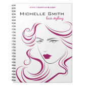 Het mooie brandmerken van het haarHairstyling van Notitieboek (Voorkant)