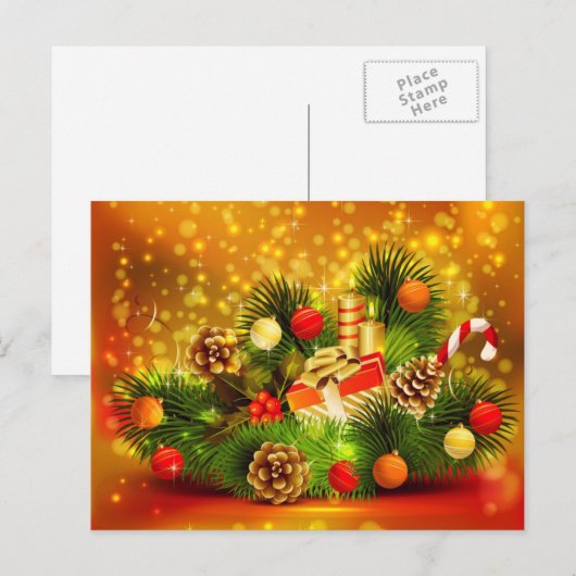 Het mooie Briefkaart van Kerstmis (Voorkant / Achterkant)