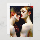 Het mooie Briefkaart van Lovers (Voorkant / Achterkant)