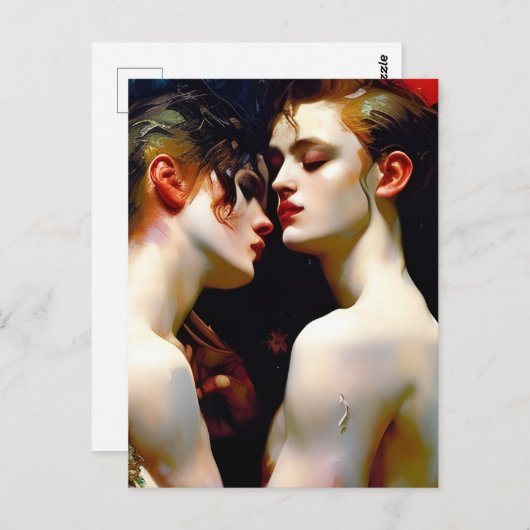 Het mooie Briefkaart van Lovers (Voorkant / Achterkant)