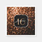 Het mooie Brons fonkelt Zoete 16 servetten (Voorkant)