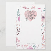 Het mooie cadeau voor flordocent waterverf briefpapier (Voorkant / Achterkant)