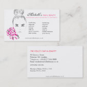 Het mooie de illustratie van de vrouwenmode visitekaartje (Voorkant / Achterkant)