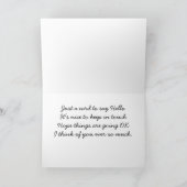 Het mooie Denken van Bloemen aan u Wenskaart Kaart (Binnen)