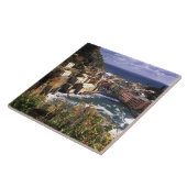 Het mooie dorp Vernazza in de stad Cinque Tegeltje (Zijkant)