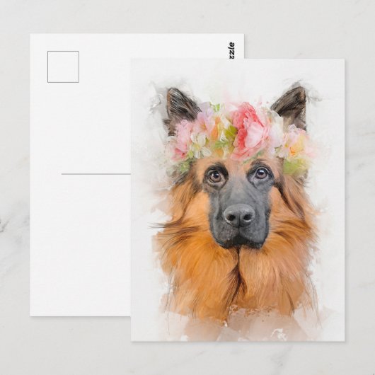 Het mooie Duitse portret van schapenveestapel Briefkaart (Voorkant / Achterkant)