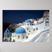 Het mooie eiland Santorini, Griekenland, Poster (Voorkant)