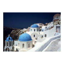 Het mooie eiland Santorini, Griekenland, Poster