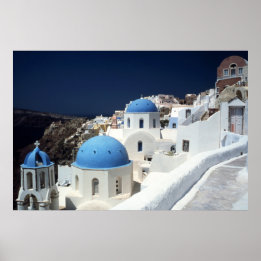 Het mooie eiland Santorini, Griekenland, Poster