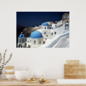 Het mooie eiland Santorini, Griekenland, Poster (Keuken)