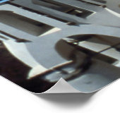 Het mooie eiland Santorini, Griekenland, Poster (Hoek)